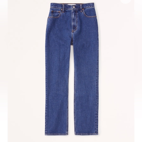 Abercrombie Ultra High Rise Ankle Straight Jean - Picture 7 of 12